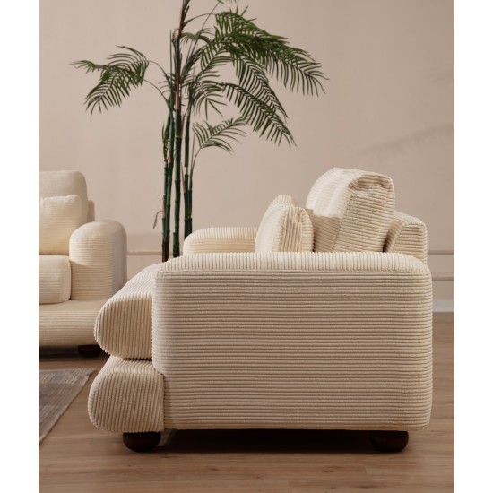 3-Seat Sofa River - Beige Beige 3-Seat Sofa River - Beige Beige