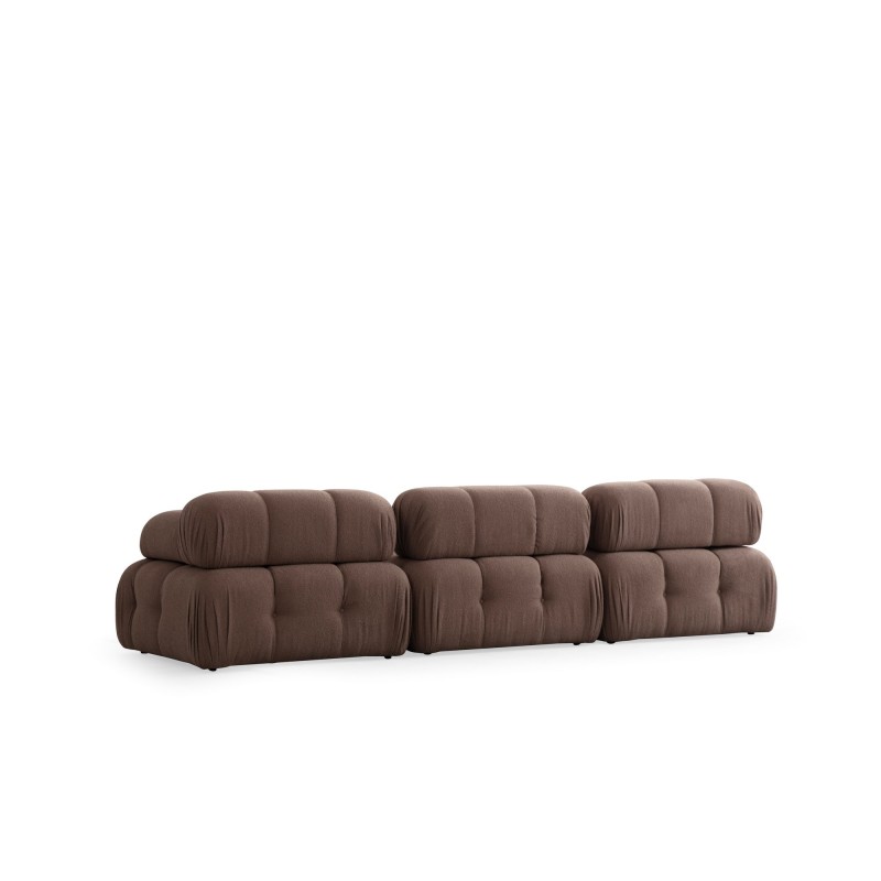 Γωνιακός Καναπές Doblo με Πουφ ( L1-O1-1R-Pouffe) - Χρώμα Cappuccino - 300x100x80εκ