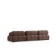 Corner Sofa Doblo 3 Seater with Pouffe ( L1-O1-1R-Pouffe) - Cappuccino Cappuccino