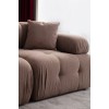 Γωνιακός Καναπές Doblo με Πουφ ( L1-O1-1R-Pouffe) - Χρώμα Cappuccino - 300x100x80εκ