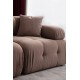Corner Sofa Doblo 3 Seater with Pouffe ( L1-O1-1R-Pouffe) - Cappuccino Cappuccino
