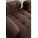 Corner Sofa Doblo 3 Seater with Pouffe ( L1-O1-1R-Pouffe) - Cappuccino Cappuccino