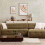 Corner Sofa Cady 3 Seater Right - Khaki Khaki