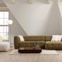 Corner Sofa Cady 3 Seater Right - Khaki Khaki