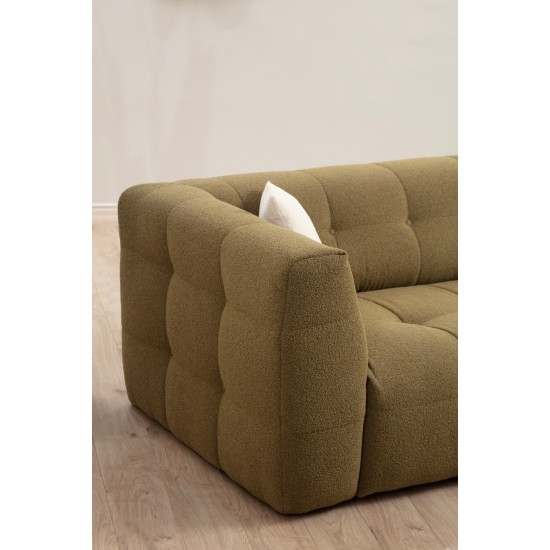 Corner Sofa Cady 3 Seater Right - Khaki Khaki Corner Sofa Cady 3 Seater Right - Khaki Khaki
