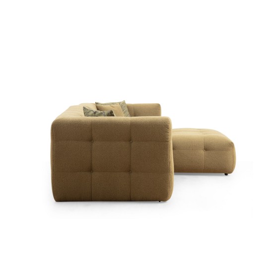 Corner Sofa Cady 3 Seater Right - Khaki Khaki Corner Sofa Cady 3 Seater Right - Khaki Khaki