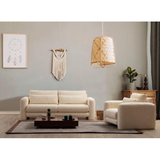 2-Seat Sofa Lily Beige - 2 Beige 2-Seat Sofa Lily Beige - 2 Beige