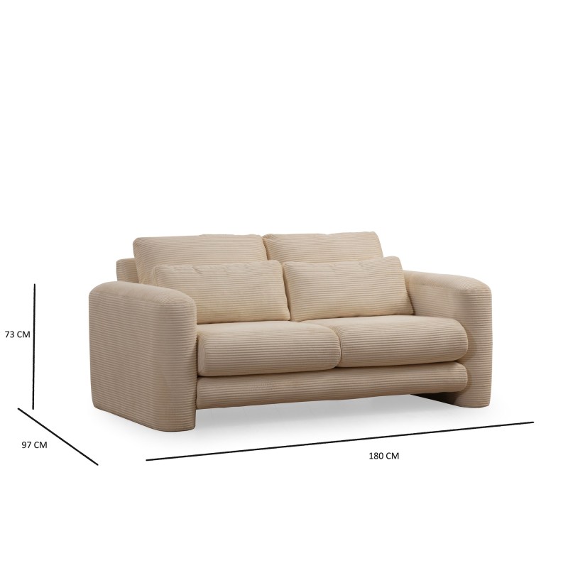 2-Seat Sofa Lily Beige - 2 Beige