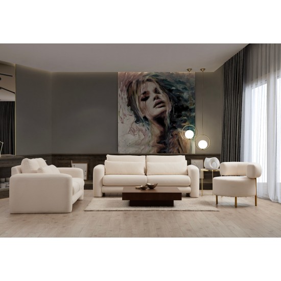 3-Seat Sofa Lily Cream - 3 Cream 3-Seat Sofa Lily Cream - 3 Cream