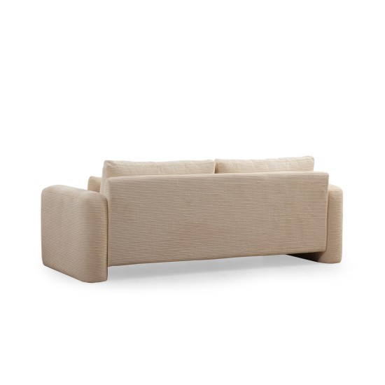 3-Seat Sofa Lily Beige - 3 Beige 3-Seat Sofa Lily Beige - 3 Beige