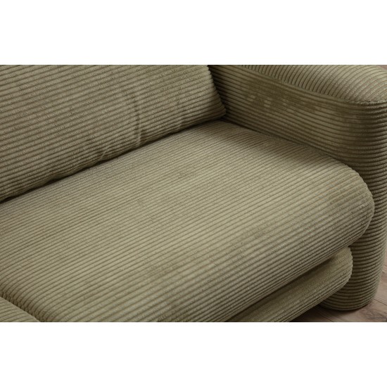 Καναπές 3θέσιος Lily 215x97x73εκ - Green