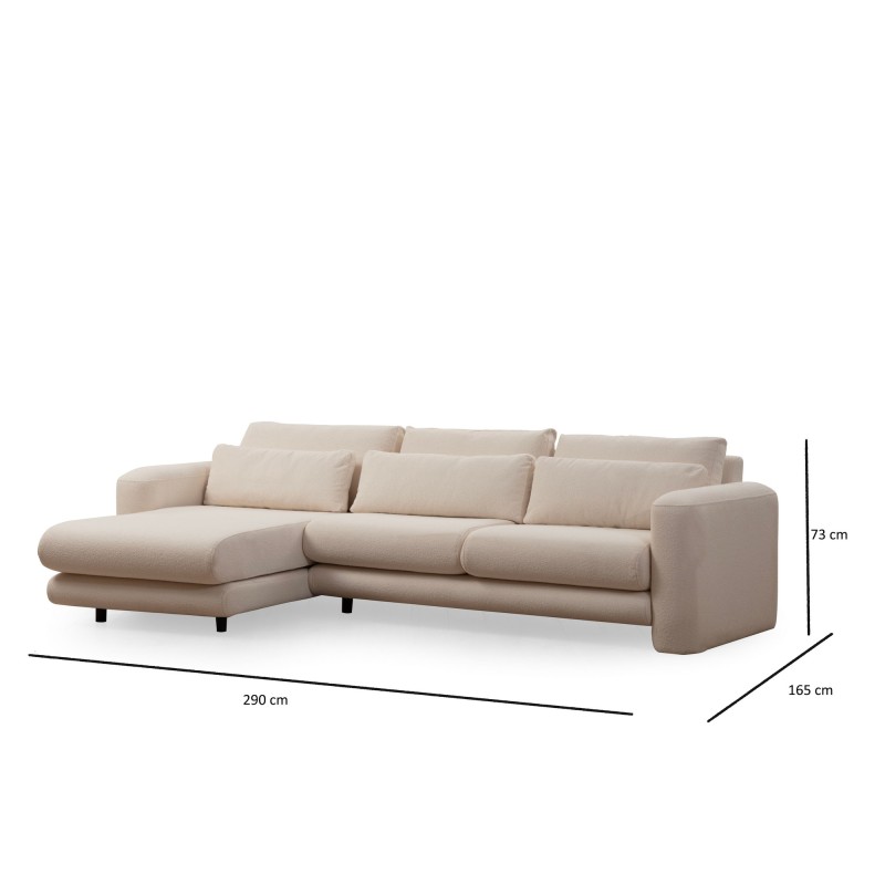Corner Sofa Lily Corner Left Cream Cream