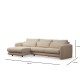 Corner Sofa Lily Corner Left Beige Beige Corner Sofa Lily Corner Left Beige Beige