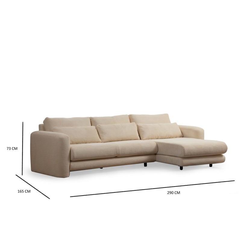Corner Sofa Lily Corner Right Beige Beige