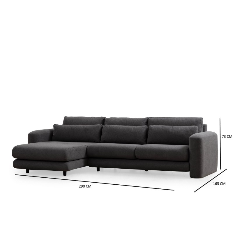 Corner Sofa Lily Corner Left Grey Grey