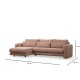 Corner Sofa Lily Corner Left Pink Pink