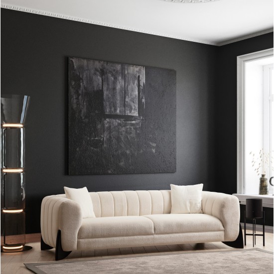 Τριθέσιος Καναπές - Sandreo - Χρώμα Λευκό - 248x100x70εκ Τριθέσιος Καναπές - Sandreo - Χρώμα Λευκό - 248x100x70εκ