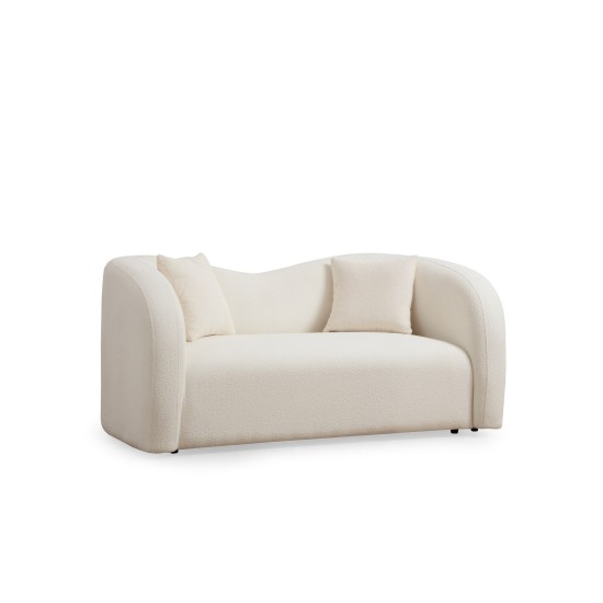 Καναπές Διθέσιος 170x76x75εκ Asos Χρώμα Cream