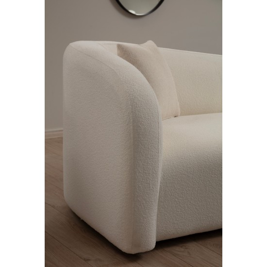 Καναπές Τριθέσιος  225x76x75εκ Asos Χρώμα Cream