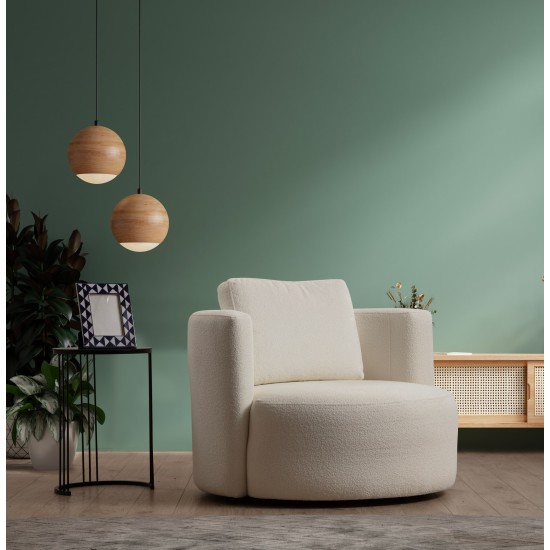 Πολυθρόνα 105x71x100εκ Asos Χρώμα Cream Πολυθρόνα 105x71x100εκ Asos Χρώμα Cream