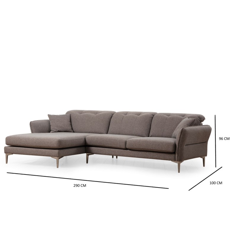 Corner Sofa Costor Corner Left Grey Grey