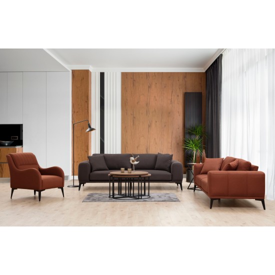 3-Seat Sofa Kenzo 3 - Grey Grey 3-Seat Sofa Kenzo 3 - Grey Grey