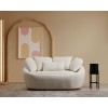 Διθέσιος Καναπές - Midye - Love Seat - Χρώμα Cream - 155x120x67εκ