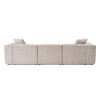 Corner Sofa Lora (L1-O1-1R-POUFFE ) - Mocha Mocha
