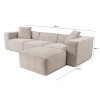Corner Sofa Lora (L1-O1-1R-POUFFE ) - Mocha Mocha