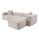 Corner Sofa Lora (L1-O1-1R-POUFFE ) - Mocha Mocha Corner Sofa Lora (L1-O1-1R-POUFFE ) - Mocha Mocha