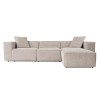 Corner Sofa Lora (L1-O1-1R-POUFFE ) - Mocha Mocha