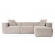 Corner Sofa Lora (L1-O1-1R-POUFFE ) - Mocha Mocha Corner Sofa Lora (L1-O1-1R-POUFFE ) - Mocha Mocha