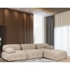 Γωνιακός Καναπές  Doblo με Πουφ ( L1-O1-1R-Pouffe) - Χρώμα Peach - 300x200x80εκ