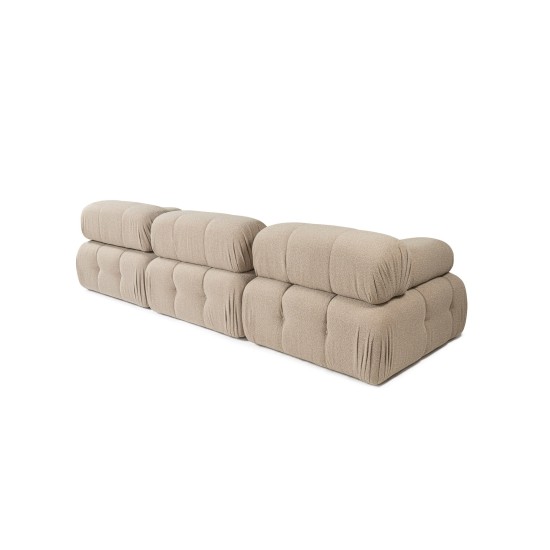Corner Sofa Doblo 3 Seater with Pouffe ( L1-O1-1R-Pouffe) - Peach Peach Corner Sofa Doblo 3 Seater with Pouffe ( L1-O1-1R-Pouffe) - Peach Peach