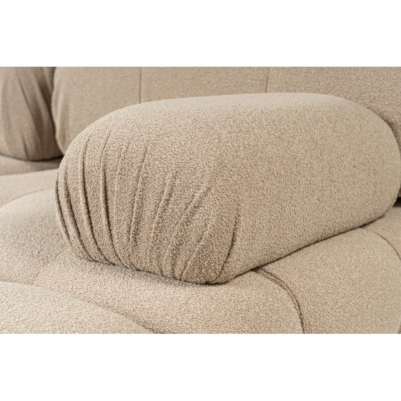 Γωνιακός Καναπές  Doblo με Πουφ ( L1-O1-1R-Pouffe) - Χρώμα Peach - 300x200x80εκ