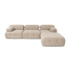 Γωνιακός Καναπές  Doblo με Πουφ ( L1-O1-1R-Pouffe) - Χρώμα Peach - 300x200x80εκ