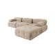 Corner Sofa Doblo 3 Seater with Pouffe ( L1-O1-1R-Pouffe) - Peach Peach Corner Sofa Doblo 3 Seater with Pouffe ( L1-O1-1R-Pouffe) - Peach Peach