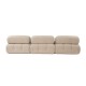 Corner Sofa Doblo 3 Seater with Pouffe ( L1-O1-1R-Pouffe) - Peach Peach Corner Sofa Doblo 3 Seater with Pouffe ( L1-O1-1R-Pouffe) - Peach Peach