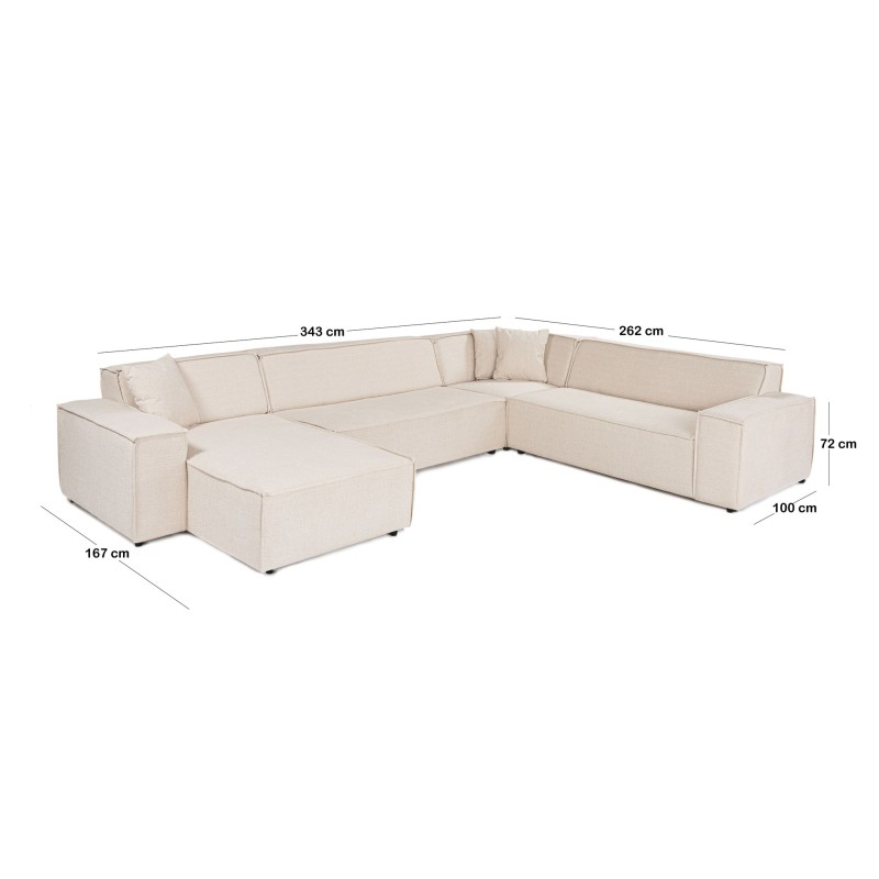 Corner Sofa Puzzle Corner (Chl-02-C-2R) - Beige Beige