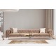 Καναπές Chesterfield 4θέσιος Como 344x90x72εκ - Dark Cream