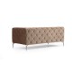 Καναπές Chesterfield 4θέσιος Como 344x90x72εκ - Dark Cream