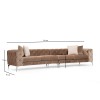 Καναπές Chesterfield 4θέσιος Como 344x90x72εκ - Dark Cream
