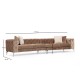 Καναπές Chesterfield 4θέσιος Como 344x90x72εκ - Dark Cream