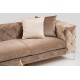 Καναπές Chesterfield 4θέσιος Como 344x90x72εκ - Dark Cream