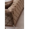 Καναπές Chesterfield 4θέσιος Como 344x90x72εκ - Dark Cream
