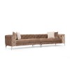 Καναπές Chesterfield 4θέσιος Como 344x90x72εκ - Dark Cream