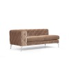 Καναπές Chesterfield 4θέσιος Como 344x90x72εκ - Dark Cream