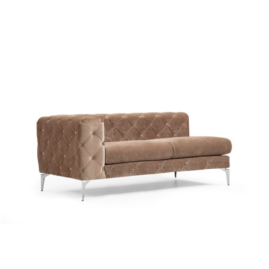 Καναπές Chesterfield 4θέσιος Como 344x90x72εκ - Dark Cream