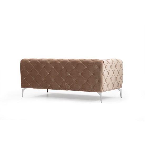 Καναπές Chesterfield 4θέσιος Como 344x90x72εκ - Dark Cream
