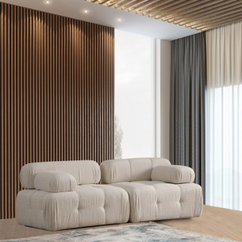 2-Seat Sofa Doblo 2 Seater ( L1-1R) Cream Bouclette Cream